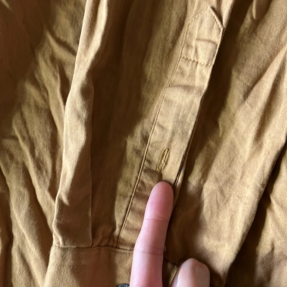 True Religion Triple Needle Long Sleeve Shirt in Chipmunk
